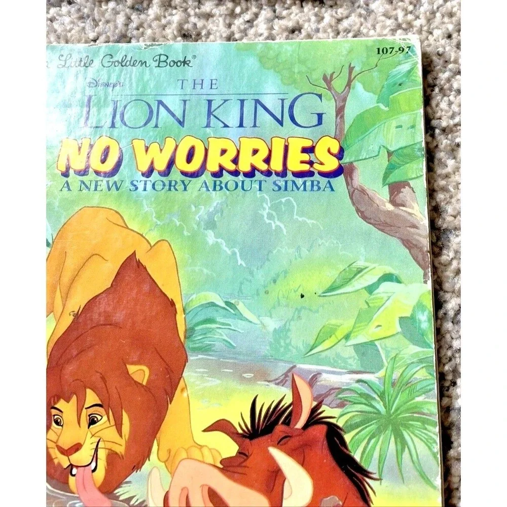 Little Golden Book Disney Lion King No Worries Simba Story